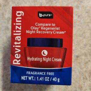 B Pure Revitalizing Hydrating Night Cream Paraben Phthalate and Fragrance Free